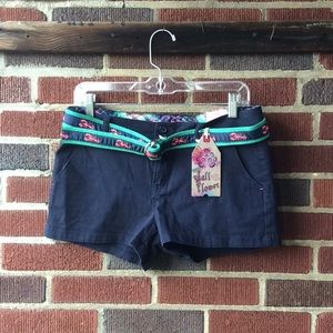 NWT Wallflower navy shirts w/ lobster belt